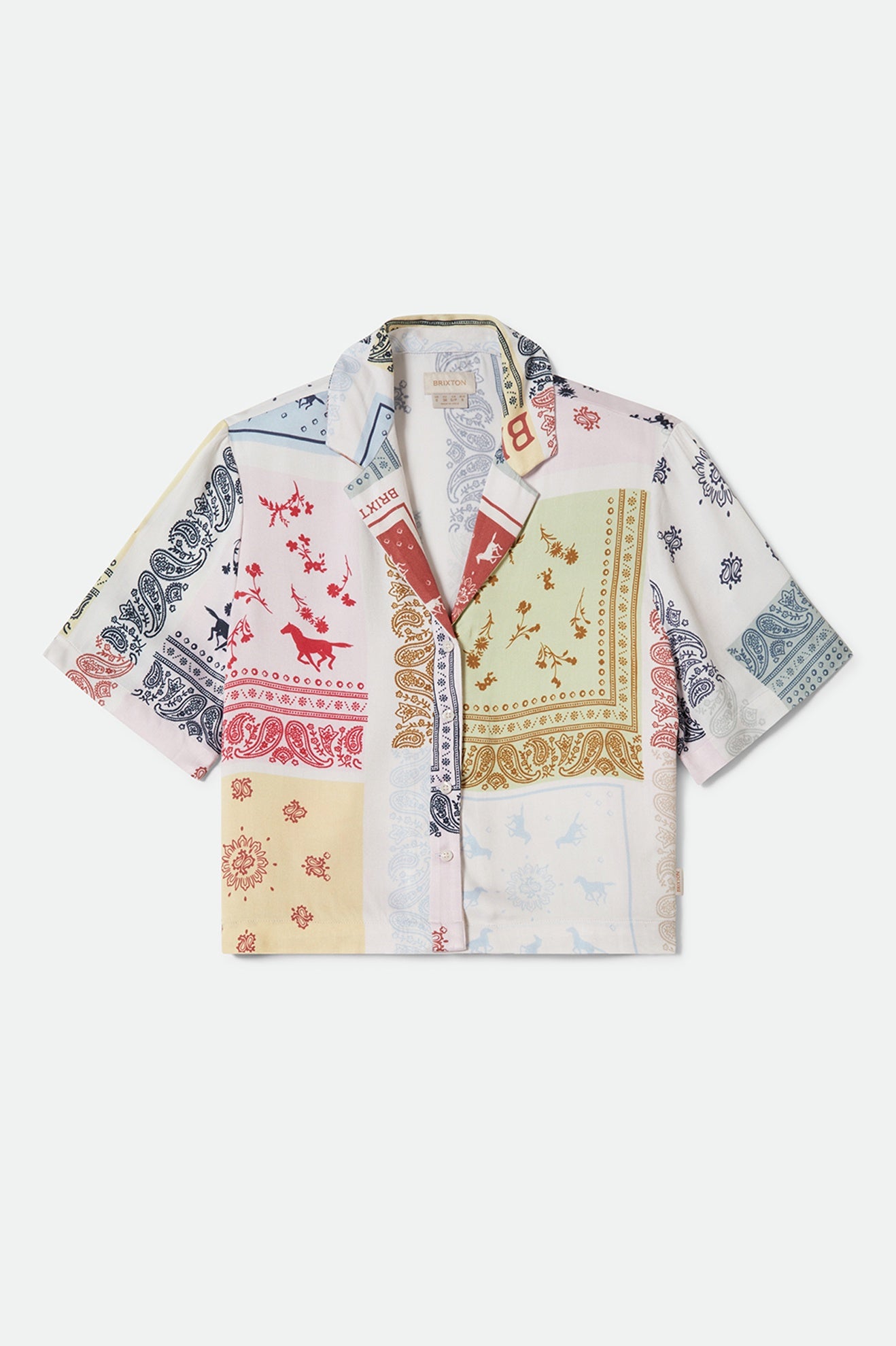 Brixton Silky S/S Bowling Button Down Multi Colour Bandana