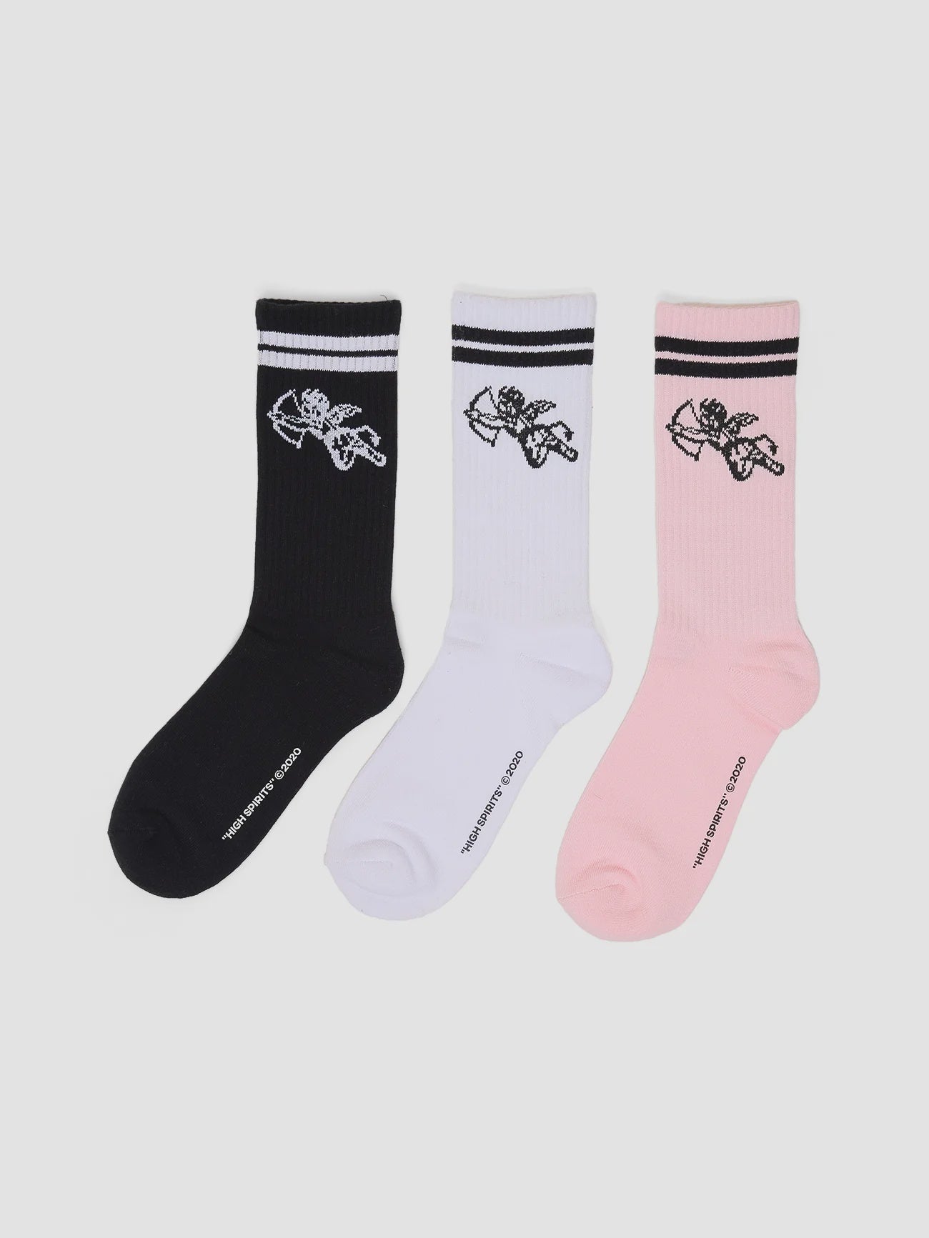 Worship Cherub 3 Pack Socks Quartz-Black-White