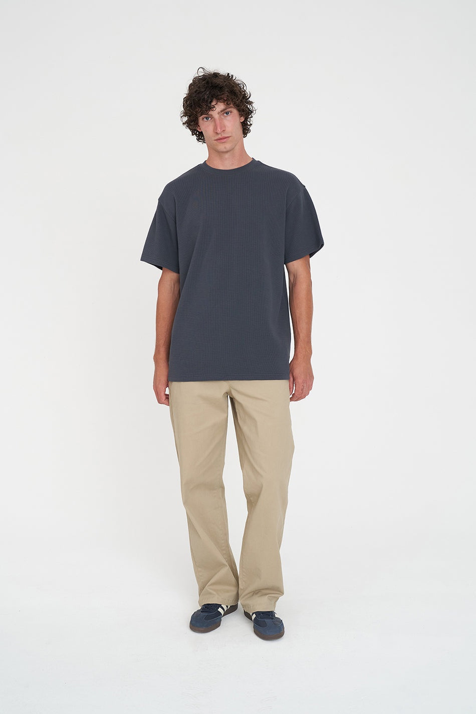 Huffer Mens Waffle Sup Tee Asphalt