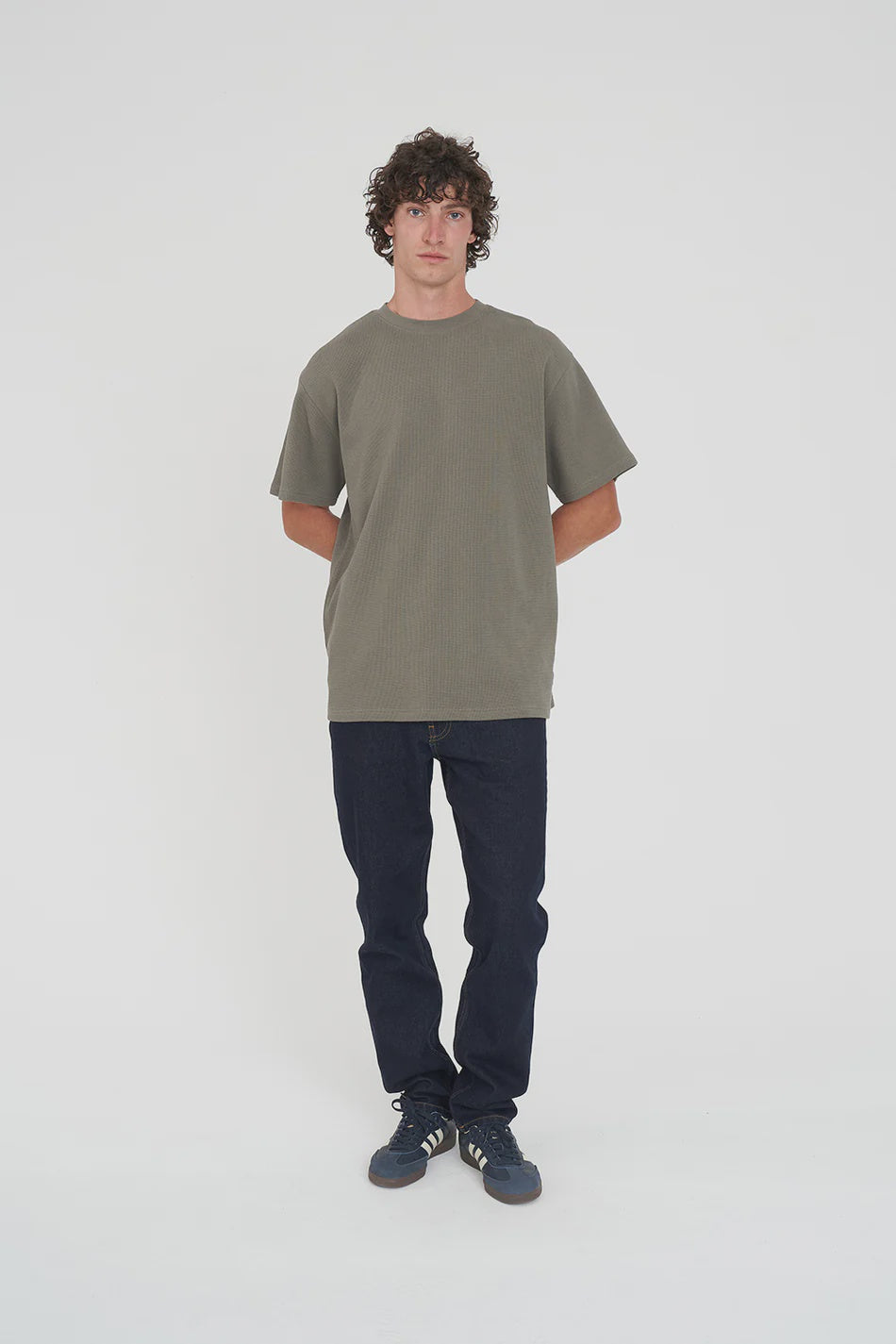 Huffer Mens Waffle Sup Tee Khaki