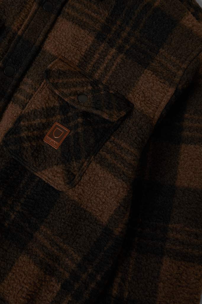 Brixton Bowery WB Arctic Stretch Fleece Burro Brown/Black Plaid