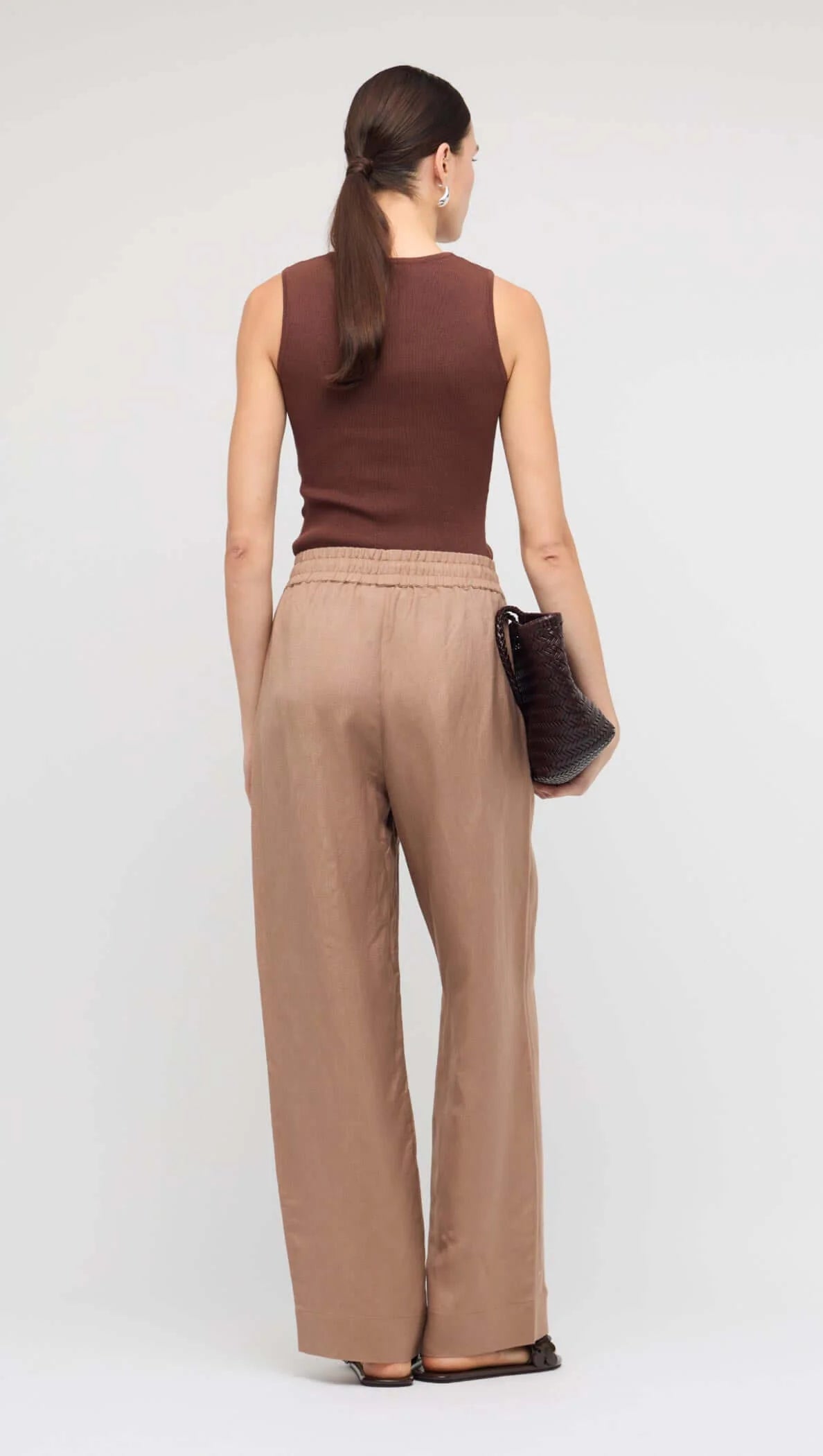 Staple the Label Arden Cutout Knit Top - Chocolate