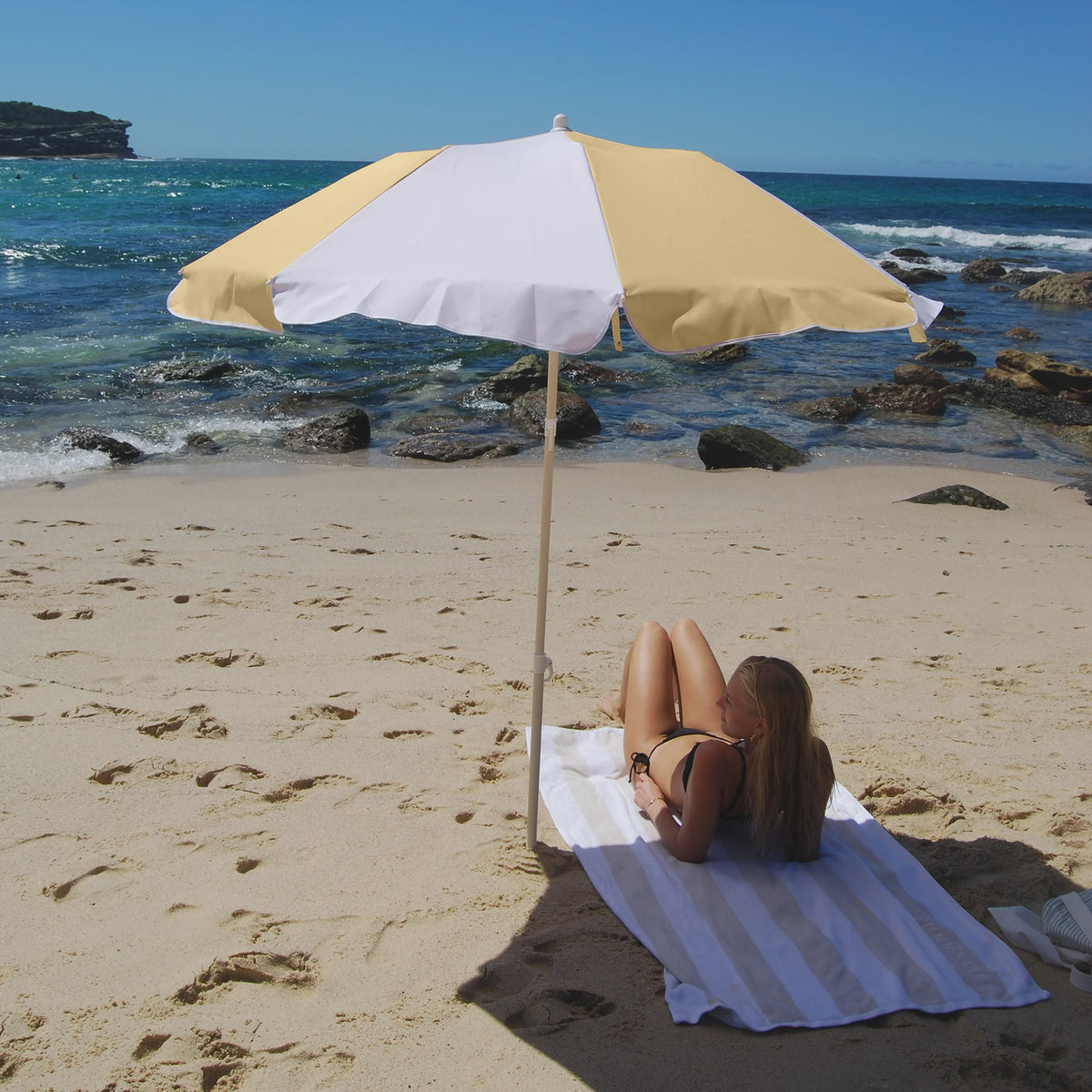 Sunnylife Compact Beach Umbrella Butternut