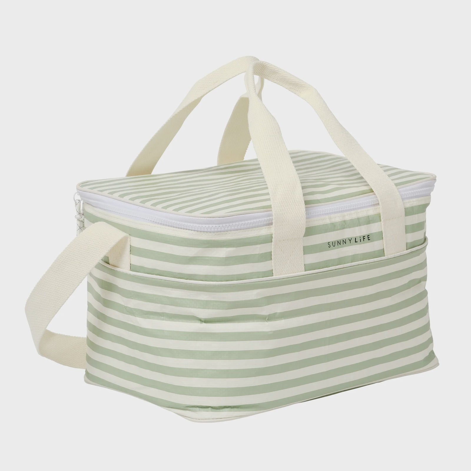 Sunnylife Light Cooler Bag Sea Sage Stripe