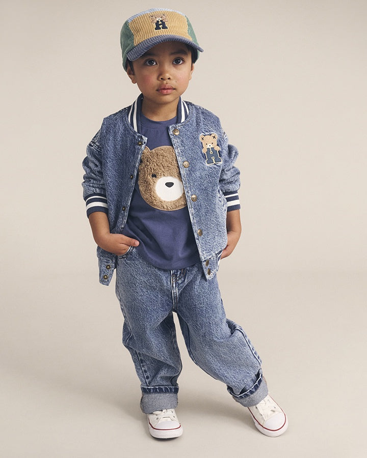Huxbaby Dreamy Denim Bomber Jacket