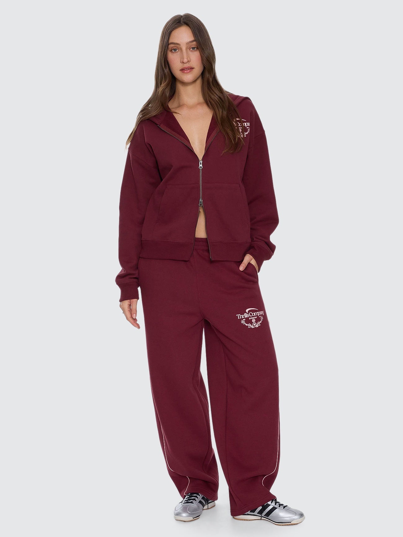 Thrills End Game Track Pant New Maroon