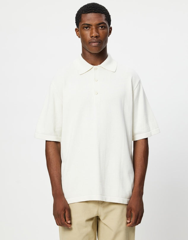 Assembly Hugo Short Sleeve Knit Polo Cream