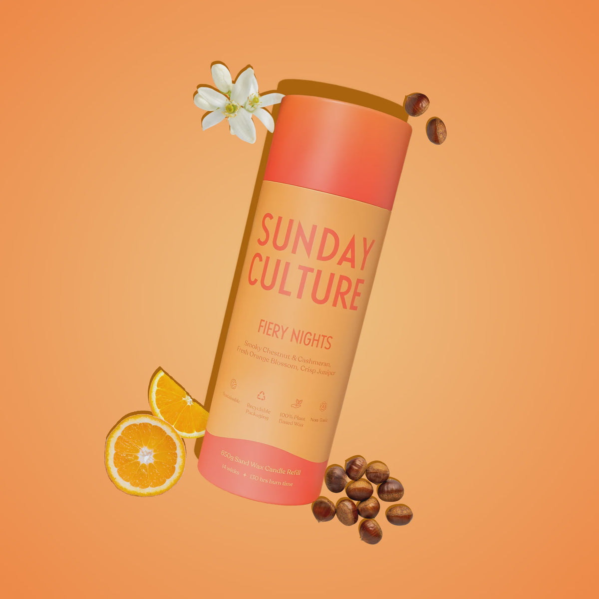 Sunday Culture Large Fiery Nights Ready-to-Pour Sand Wax