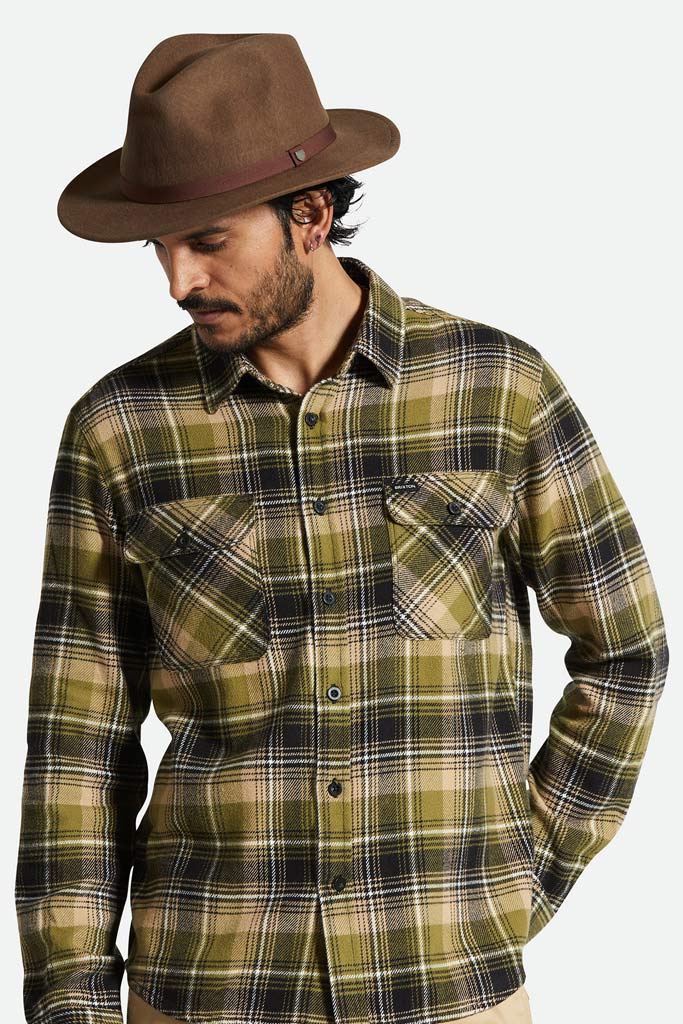 Brixton Messer Packable Fedora Dark Earth