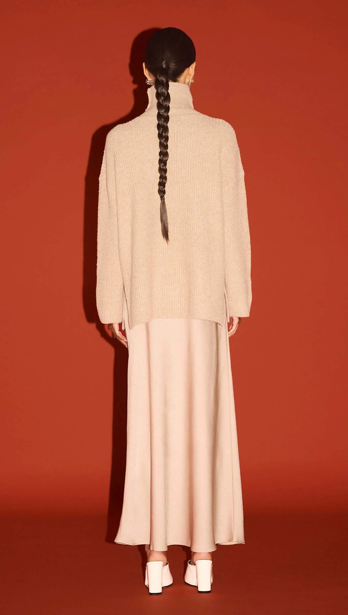 Staple The Label Sabine Roll Neck Jumper Oatmeal