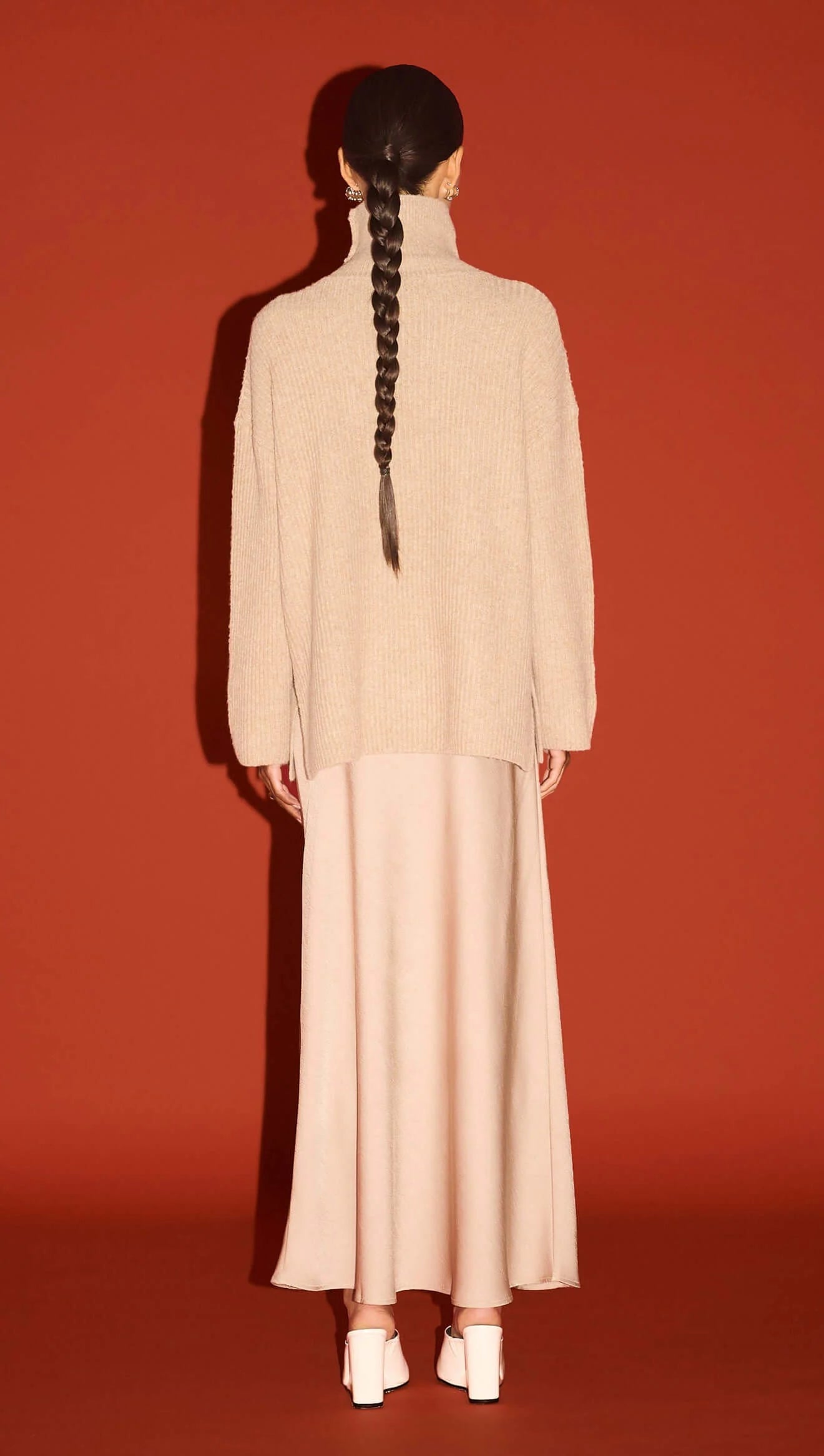 Staple The Label Sabine Roll Neck Jumper Oatmeal