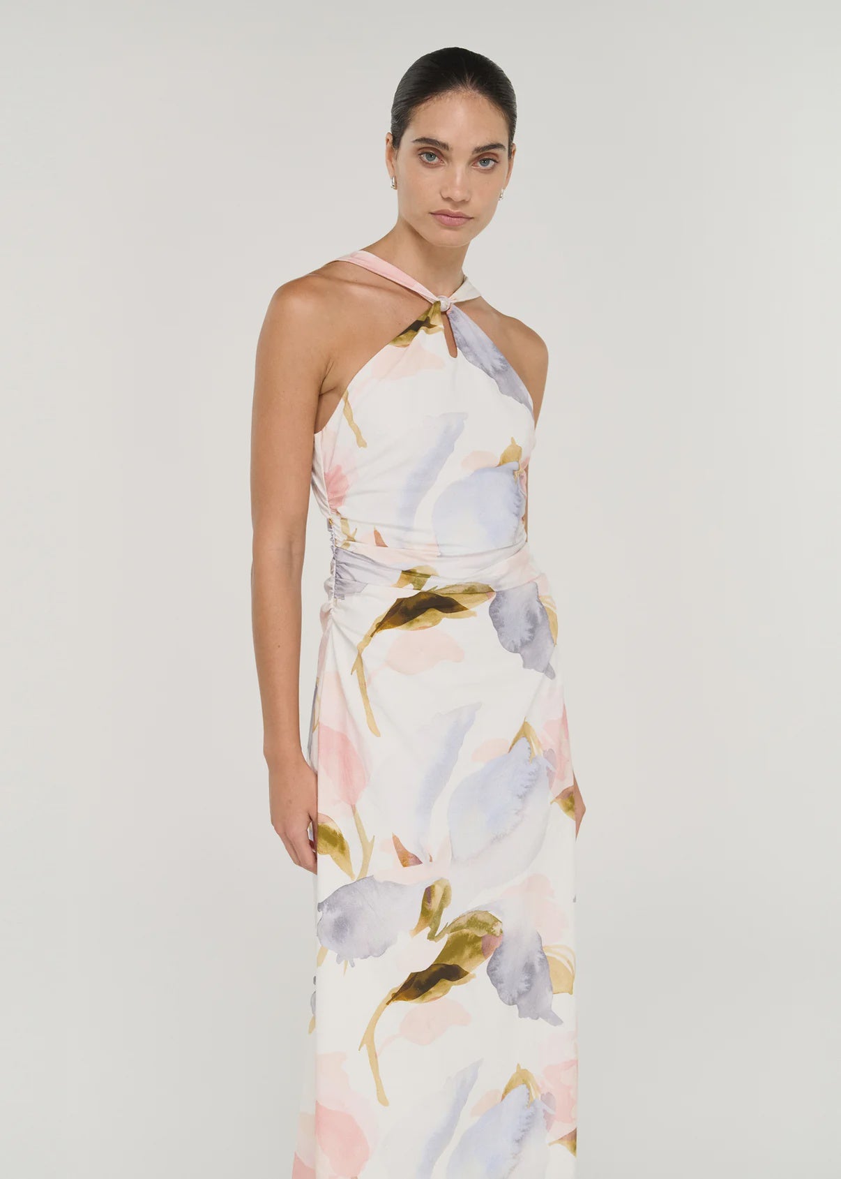 Staple the Label Valea Midi Dress Pastel Watercolour