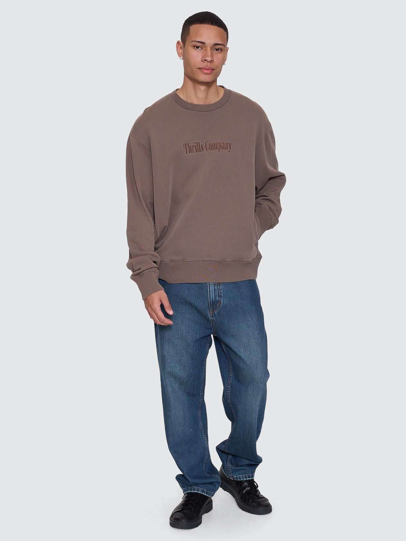 Thrills Primitive Box Fit Cropped Crew Falcon