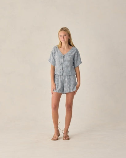 Rylee + Cru Teen Juniper Set Marine Gingham