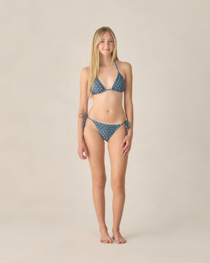 Rylee + Cru Teen Triangle Bikini Set Ditsy