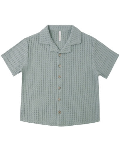 Rylee + Cru Lapel Collar Shirt Sea Green