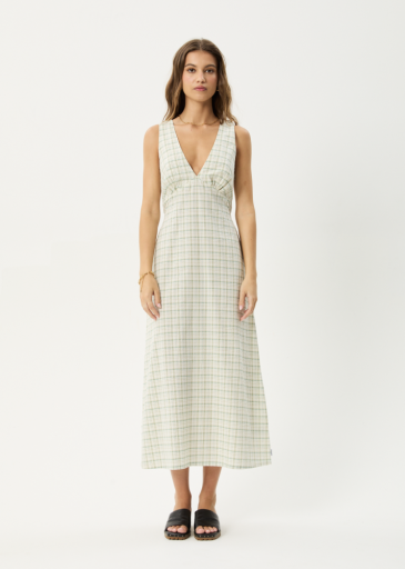 Afends Legacy - Seersucker Maxi Dress - Boa Check