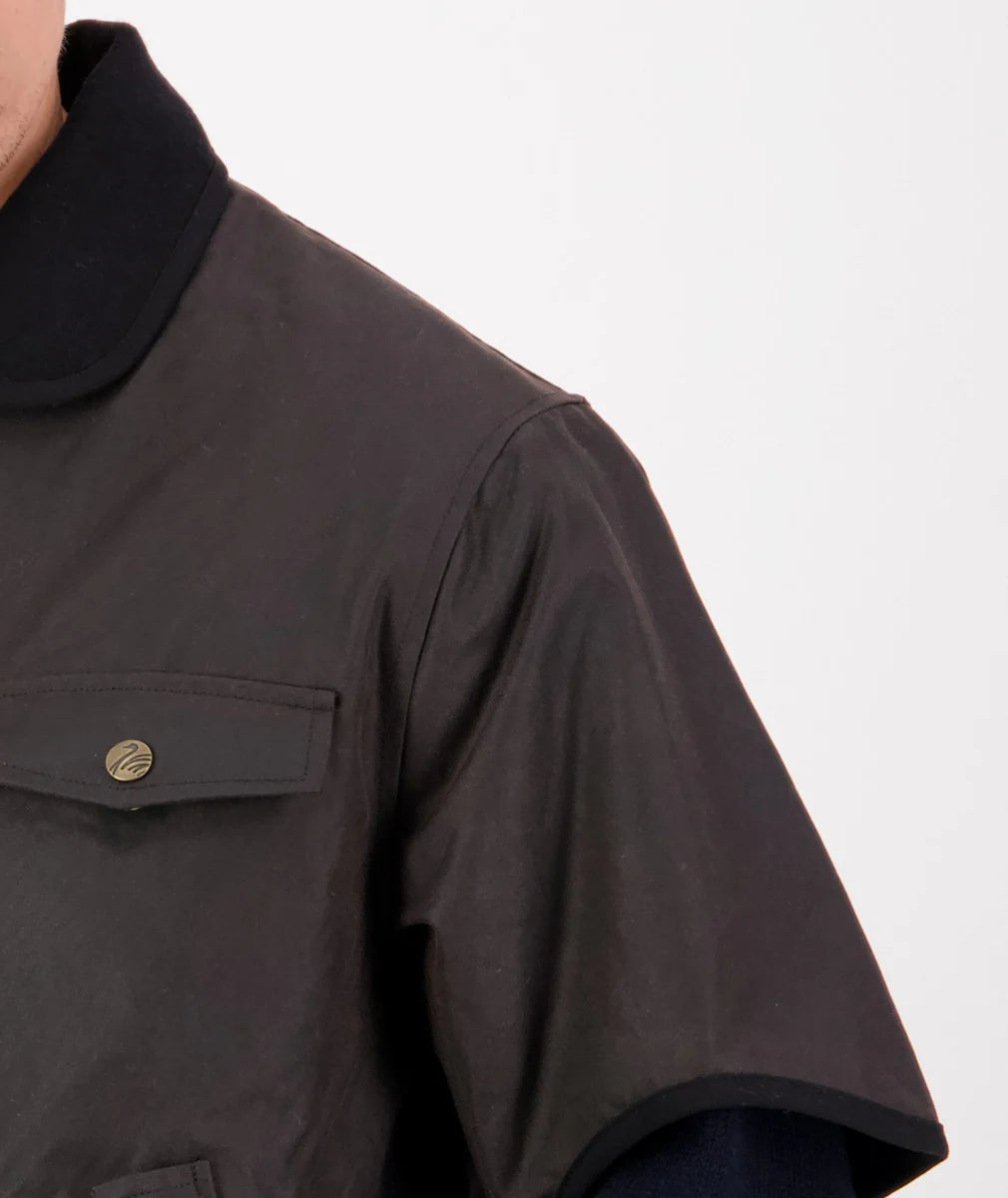 Swanndri 3/4 Sleeve Oilskin Jacket Brown