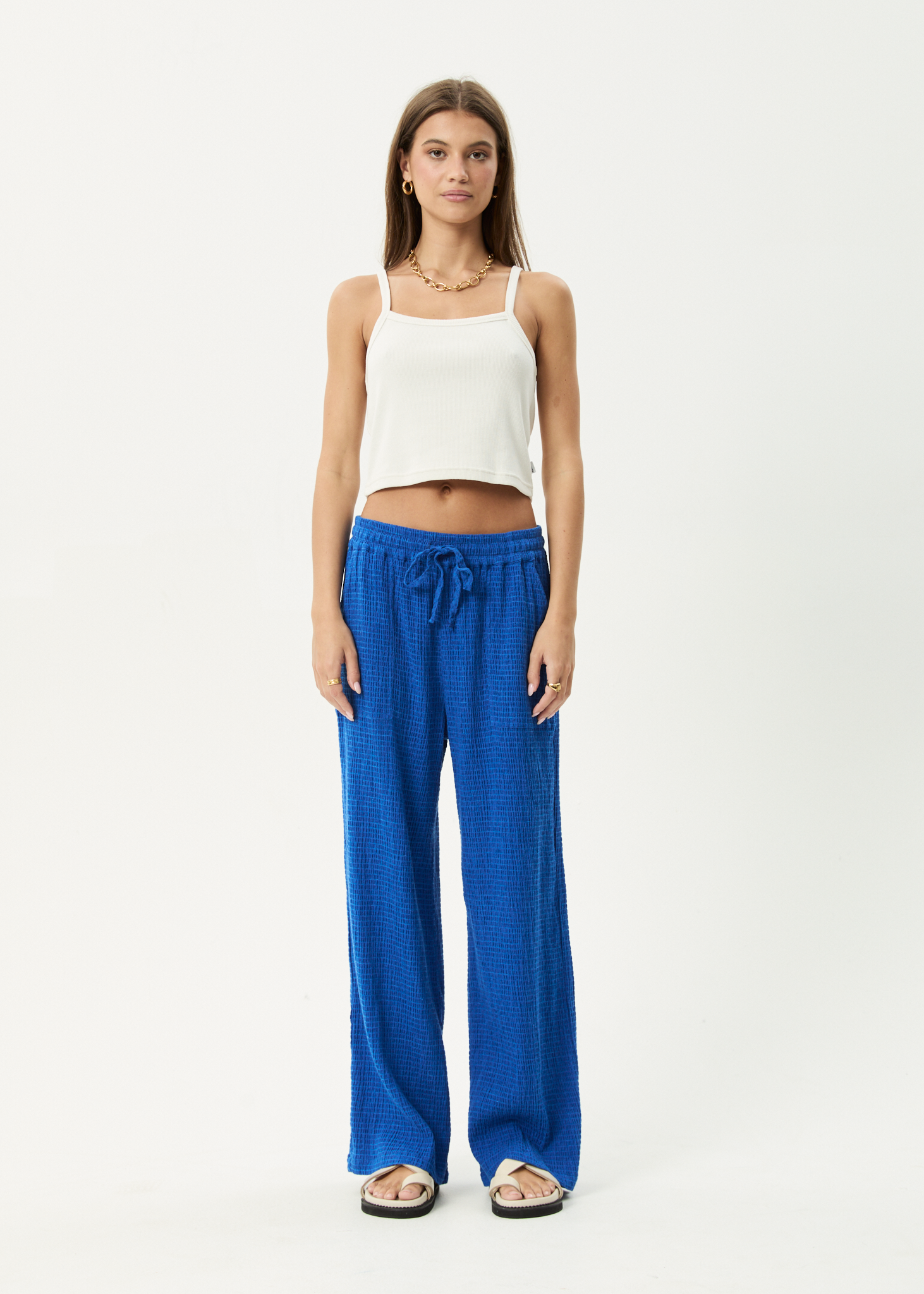 Afends Marina Hemp Seersucker Pant - Marina