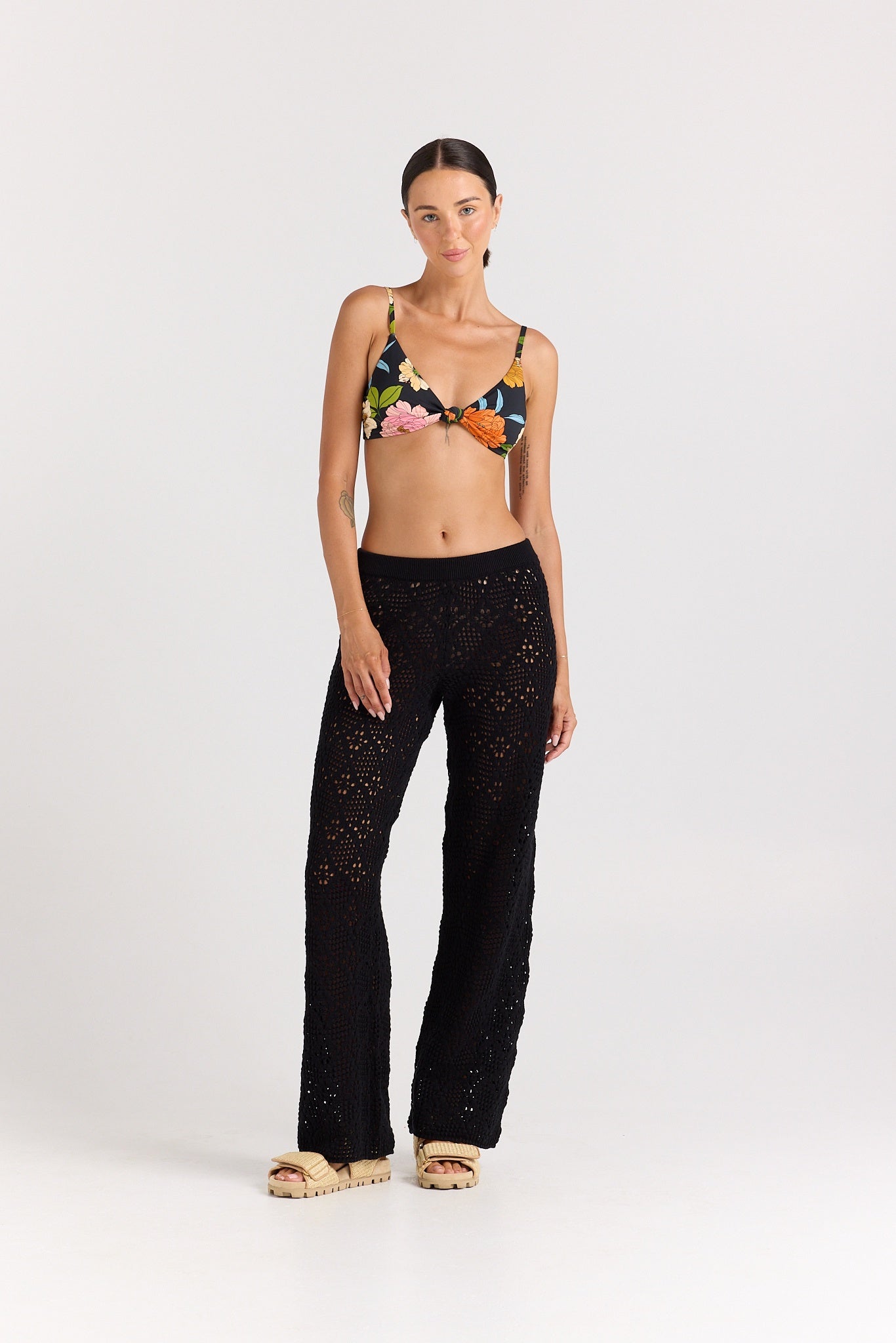 Poolside Paradiso Messina Knit Pant Black