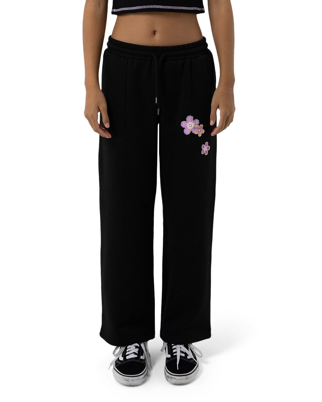 Santa Cruz Youth Blooming Stack Dot Track Pants Black