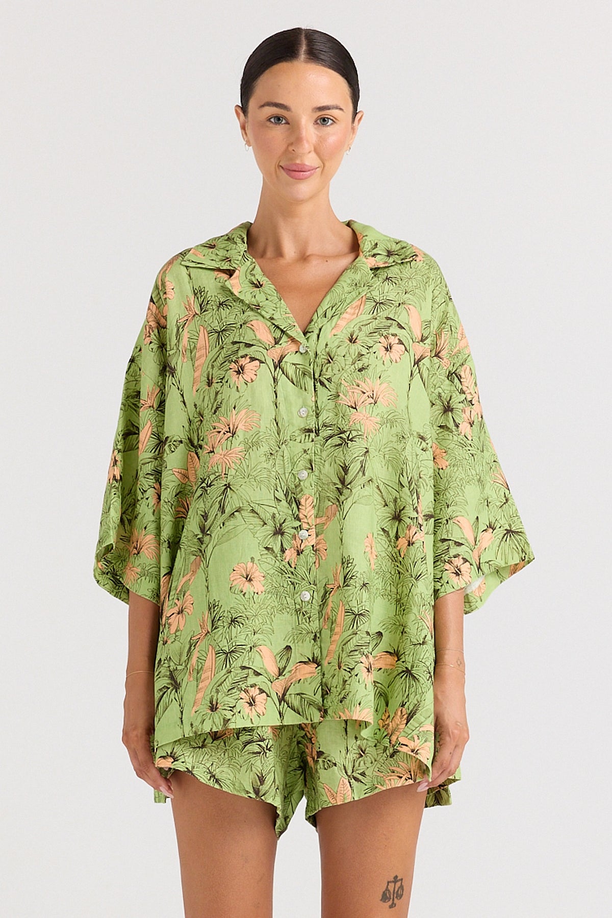 Poolside Paradiso Tropico Over Shirt- Margarita