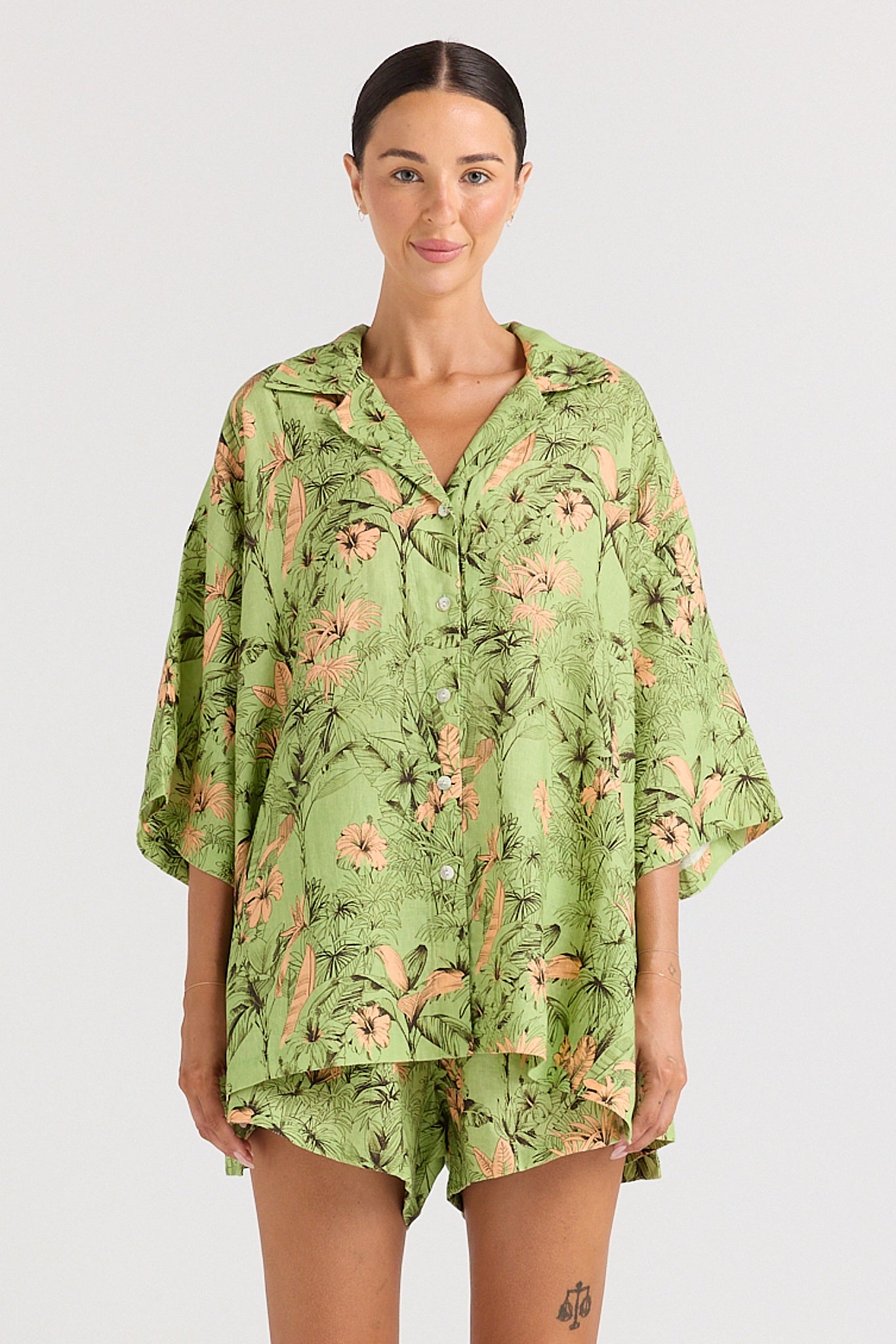 Poolside Paradiso Tropico Over Shirt- Margarita