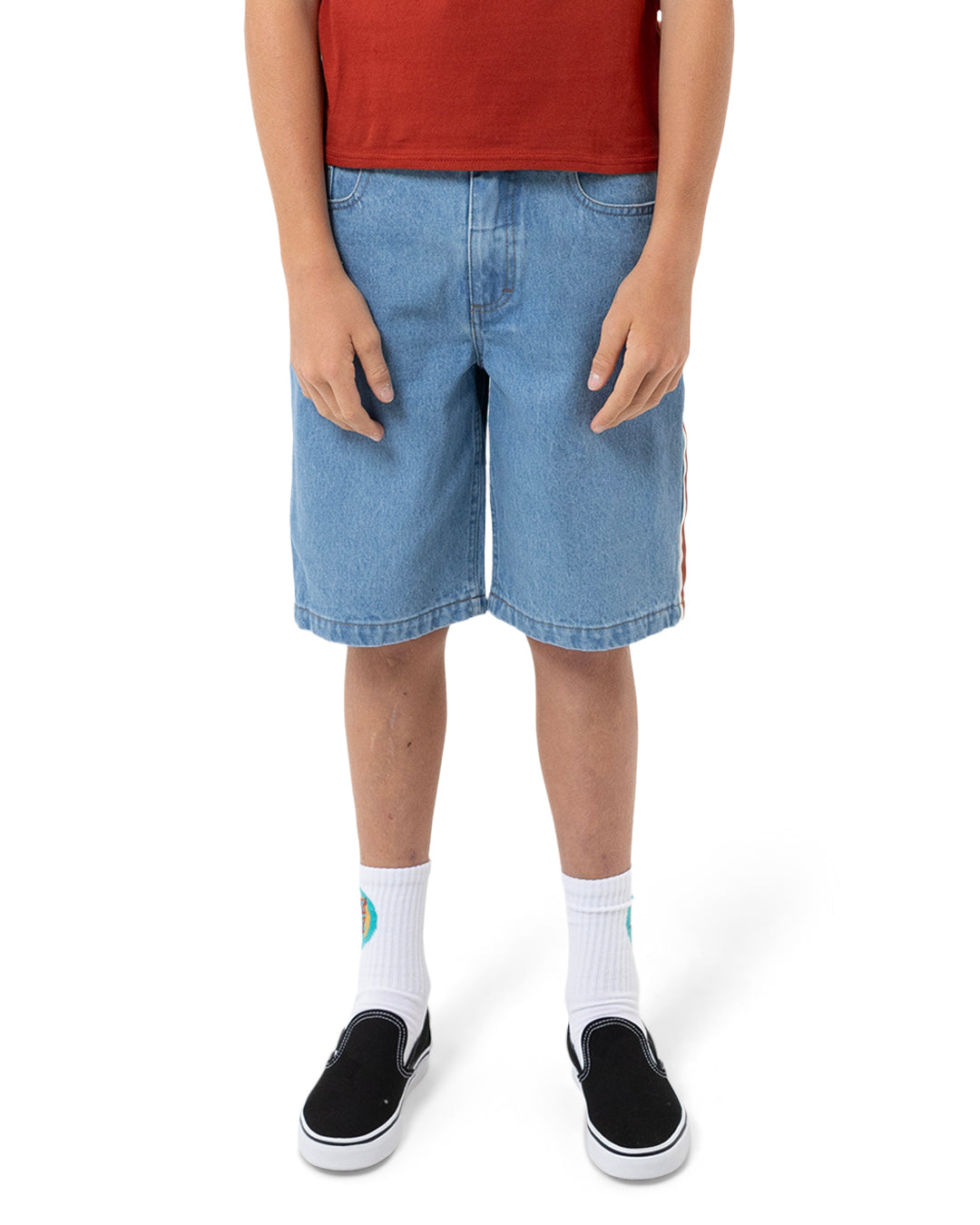 Santa Cruz Youth Fisheye Strip Jean Short