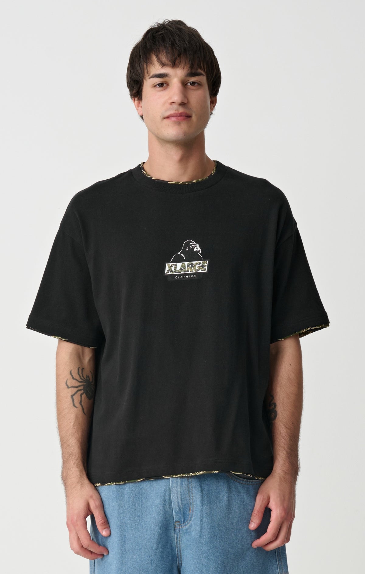 XLARGE Double Layer Gorilla Tee Pigment Black