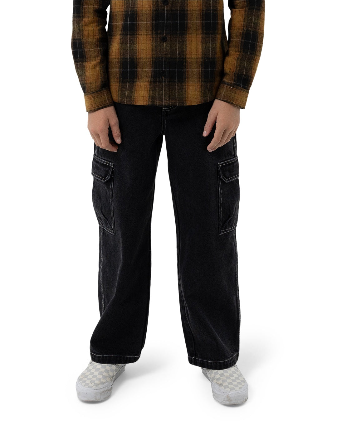 Santa Cruz Youth Reverse Dot Patch Jean Washed Black