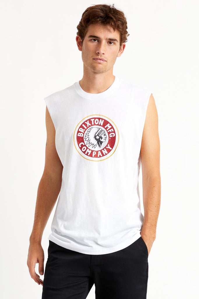 Brixton Rival Muscle T White