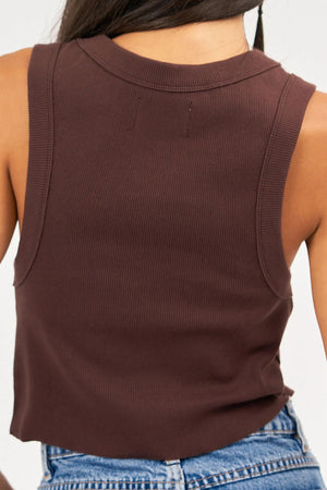 Abrand A Heather Singlet Cocoa