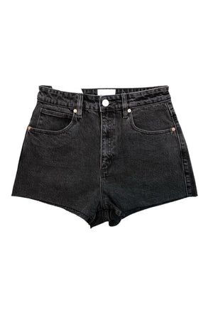 Abrand A High Relaxed Short Michelle Distressed Faded Black