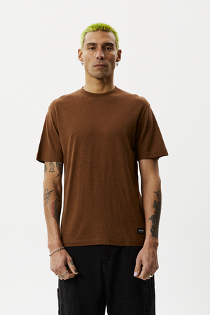 Afends Classic Hemp Retro Fit Tee Toffee