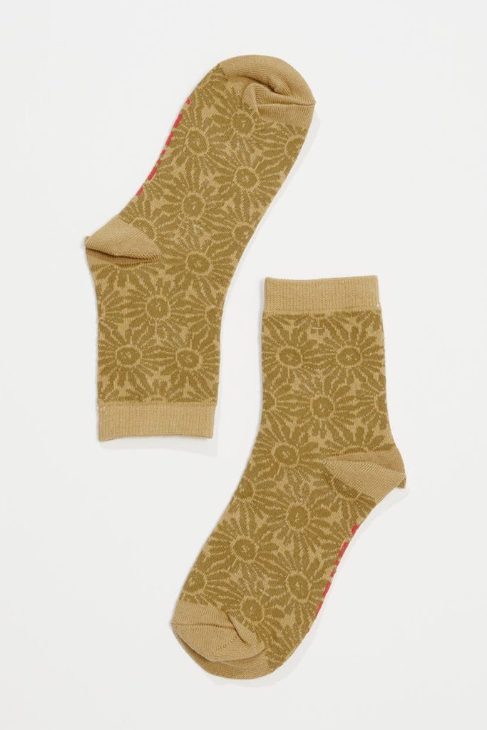 Afends Dandy Recycled Socks One Pack Camel