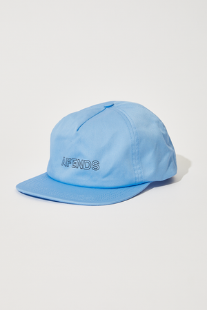 Afends Outline Recycled - Recycled 5 Panel Cap - Sky Blue