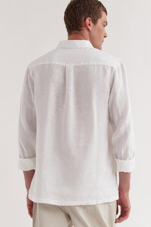 Assembly Zeke Linen L/S Shirt White