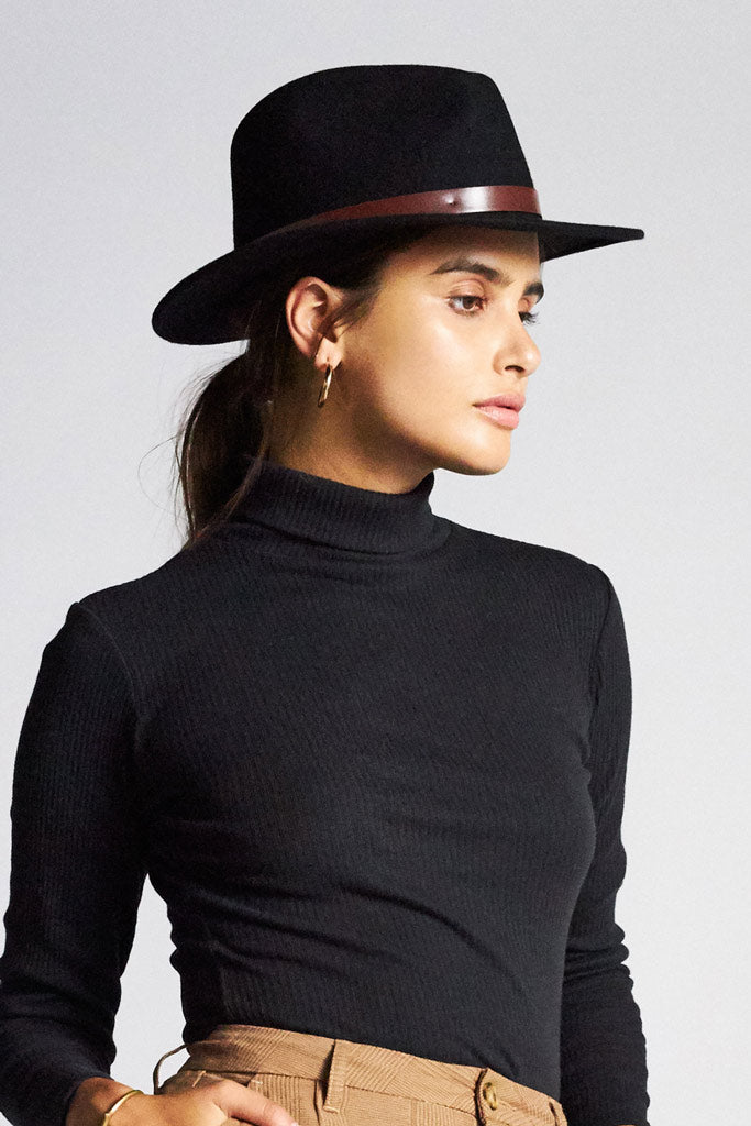 Brixton Messer Fedora Black / Brown