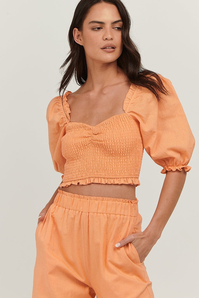 Charlie Holiday Andrea Top Apricot