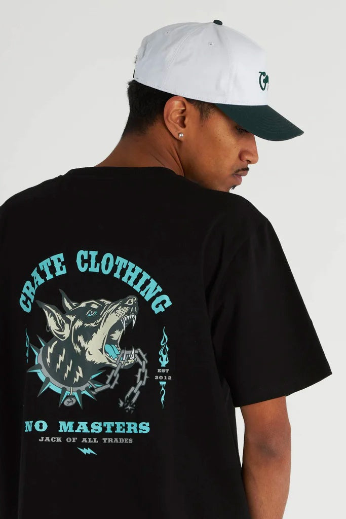 Crate Men's No Masters T-Shirt - Black/Glow in the Dark