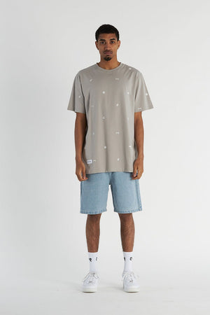 Crate Men's Simple Print T-Shirt - Grey