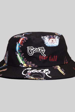 Crate Unisex Rainbows End All Over Print Bucket Hat - Black