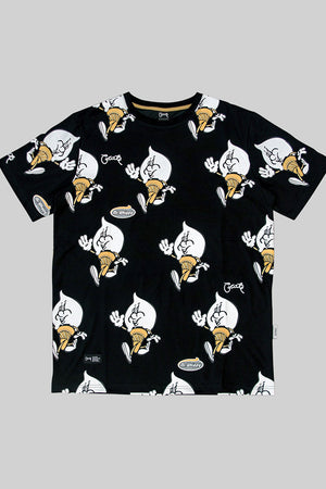 Crate X Mr Whippy All Over Tee Black