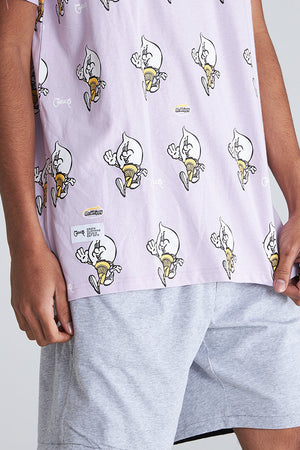 Crate X Mr Whippy All Over Tee Lilac