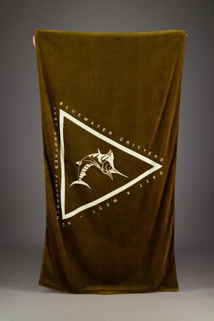 Just Another Fisherman Angled Marlin Towel - Brown