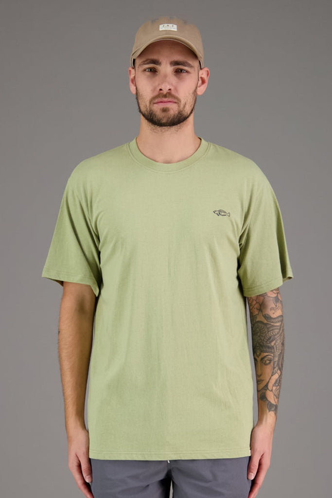 Just Another Fisherman Blue Cod Chaser Tee Moss