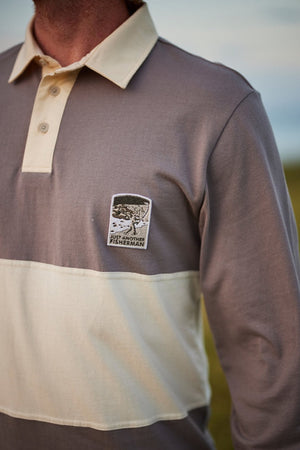 Just Another Fisherman Coastal Cast Polo Grey/Cream