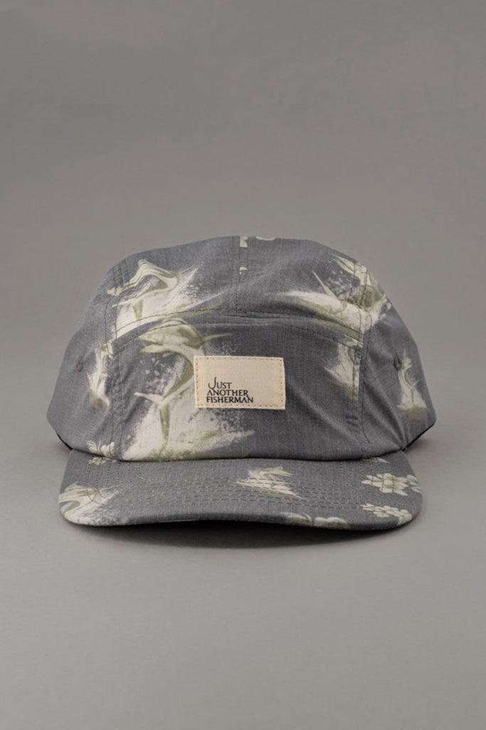 Just Another Fisherman Floral Marlin 5 Panel Cap - Aged Black