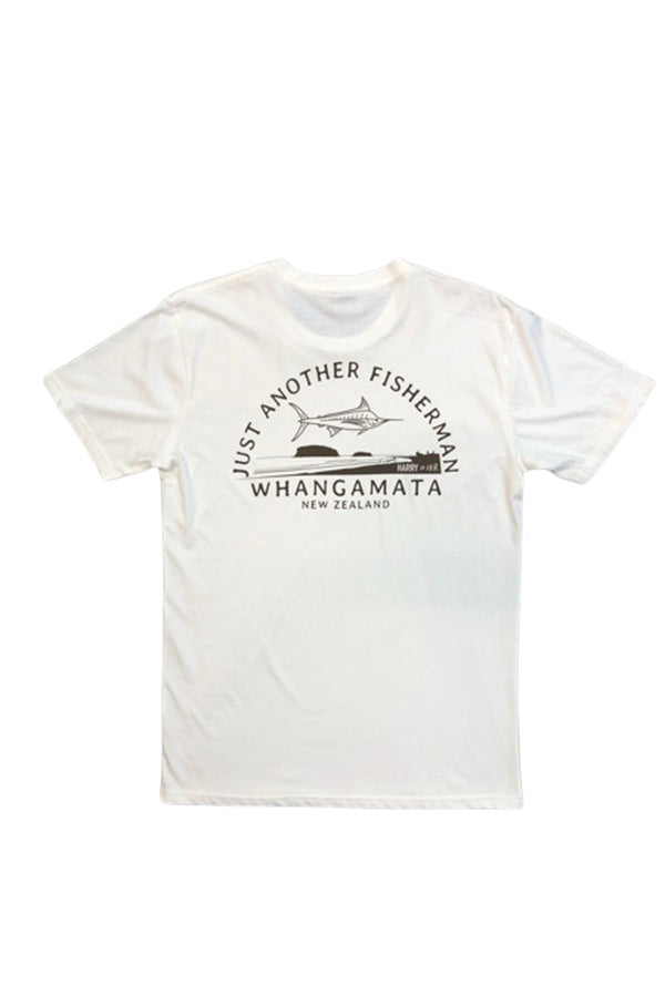 Just Another Fisherman Location Tee Whangamata Natural Harry and Her