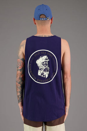 Just Another Fisherman Old Sea Dog Singlet Navy
